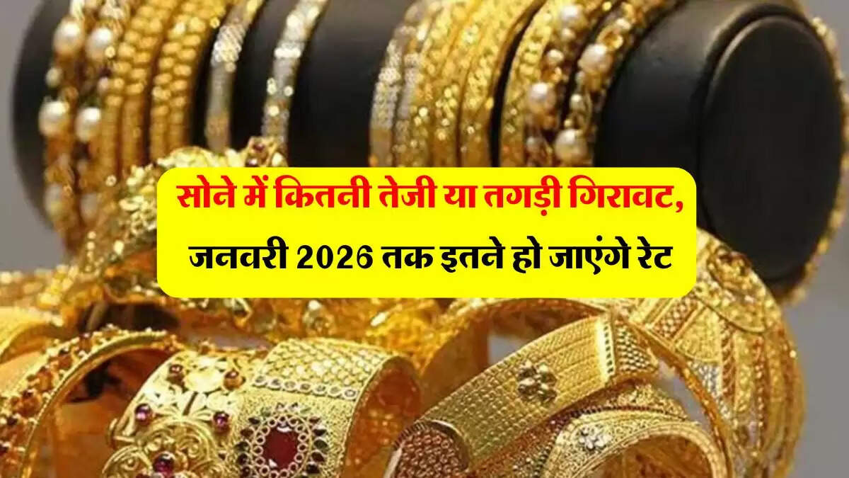 Gold Rate : सोने में कितनी तेजी या तगड़ी गिरावट, जनवरी 2026 तक इतने हो जाएंगे रेट