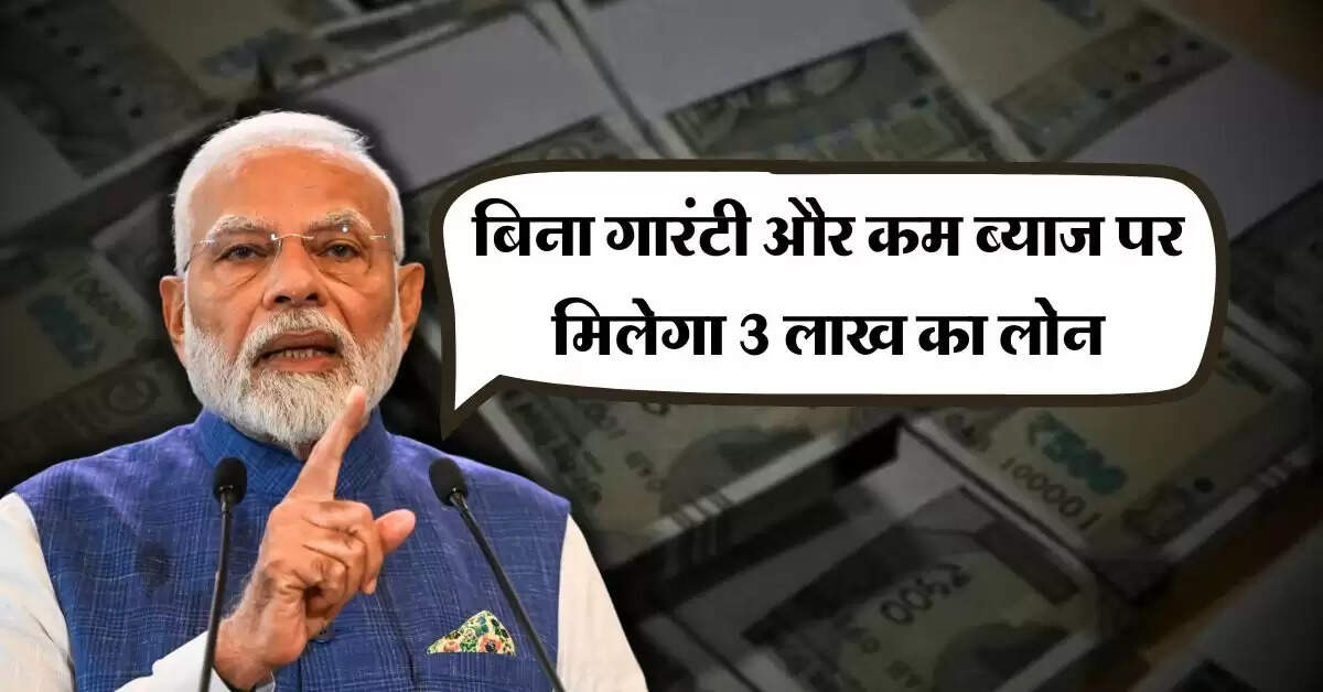 Government Scheme : बिना गारंटी और कम ब्याज पर मिलेगा 3 लाख का लोन, जानिये कैसे करें आवेदन