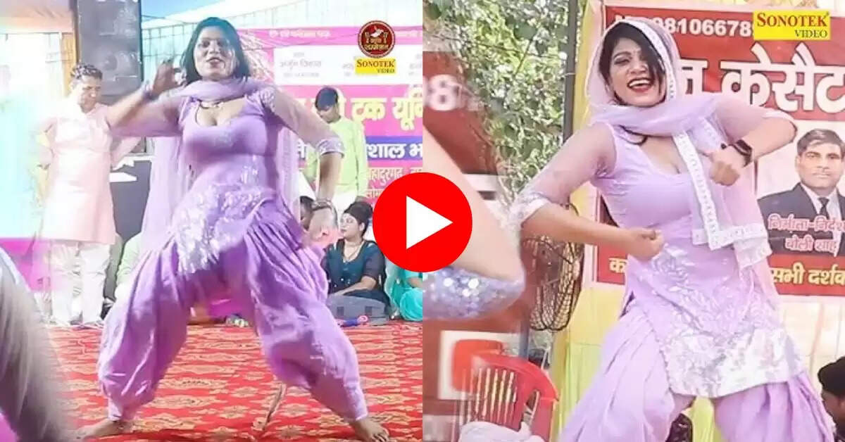 Haryanvi Dance Video : खिंचवा सूट पहन अंजली चौधरी ने झुक झुककर किया डांस, देख बूढ़े हुए मदहोश