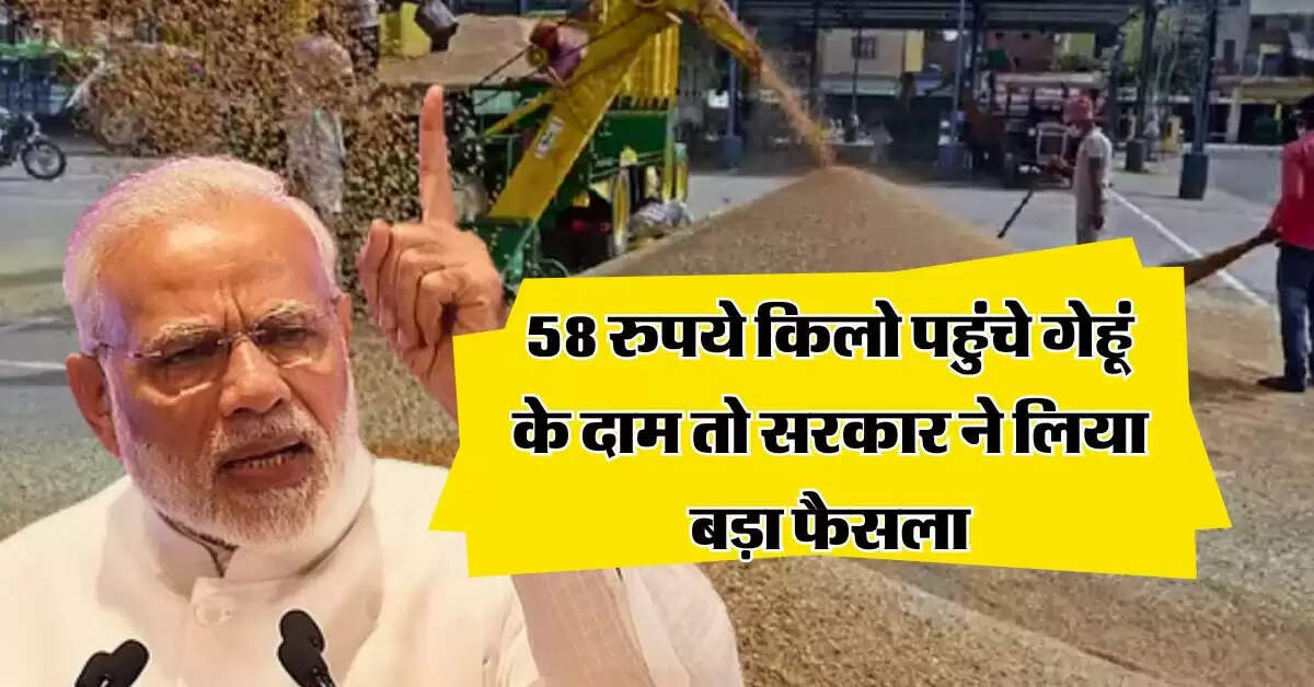 wheat price : 58 रुपये किलो पहुंचे गेहूं के दाम तो सरकार ने लिया बड़ा फैसला