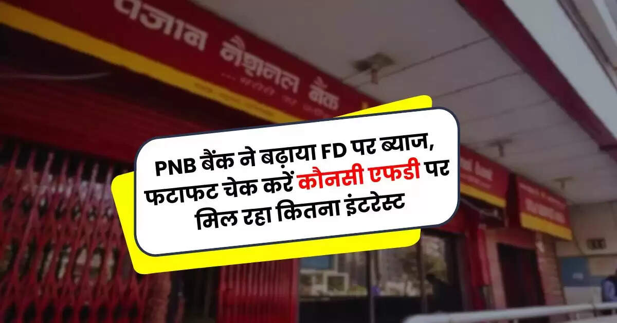 PNB बैंक ने बढ़ाया FD पर ब्याज, फटाफट चेक करें कौनसी एफडी पर मिल रहा कितना इंटरेस्ट