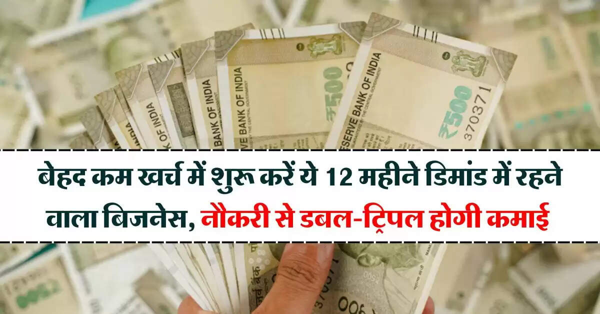 Business Idea : बेहद कम खर्च में शुरू करें ये 12 महीने डिमांड में रहने वाला बिजनेस, नौकरी से डबल-ट्रिपल होगी कमाई