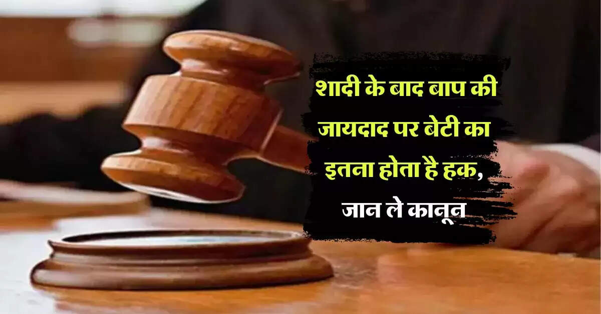 Property Rights : शादी के बाद बाप की जायदाद पर बेटी का इतना होता है हक, जान ले कानून