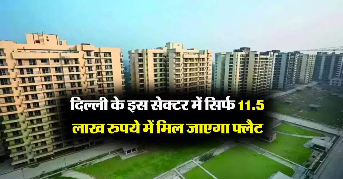 दिल्ली के इस सेक्टर में सिर्फ 11.5 लाख रुपये में मिल जाएगा फ्लैट, DDA लेकर आया स्कीम