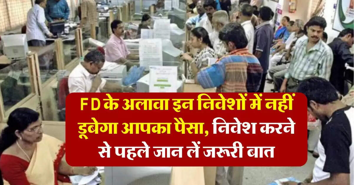 FD के अलावा इन निवेशों में नहीं डूबेगा आपका पैसा