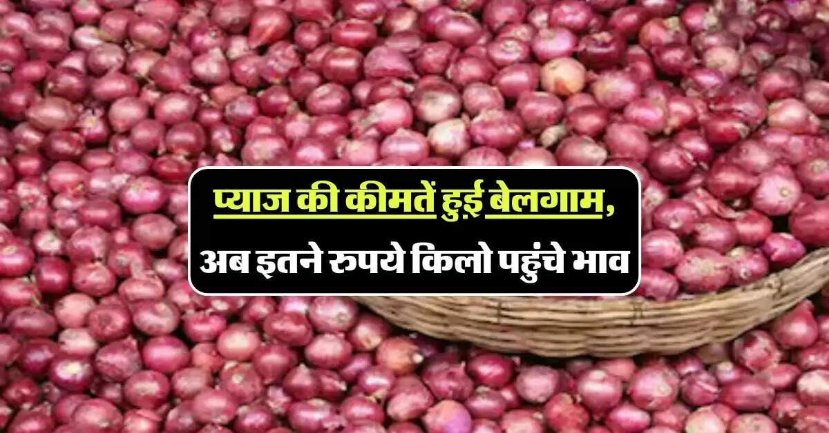 onion price hike: प्याज की कीमतें हुई बेलगाम, अब इतने रुपये किलो पहुंचे भाव