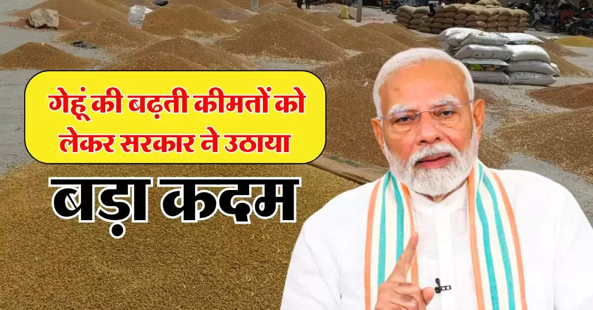 Wheat rate : गेहूं की बढ़ती कीमतों को लेकर सरकार ने उठाया बड़ा कदम