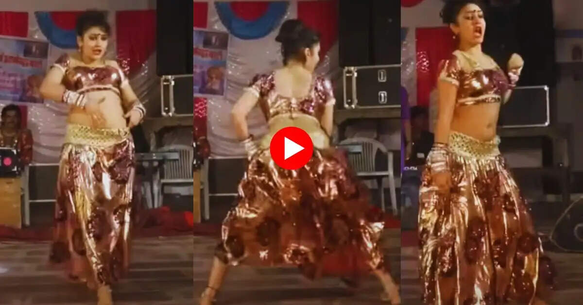 Gori Nagori New Dance : गोरी नागोरी ने घाघरा चोली में हिलाया अंग अंग, बूढ़ों में भी आया जोश