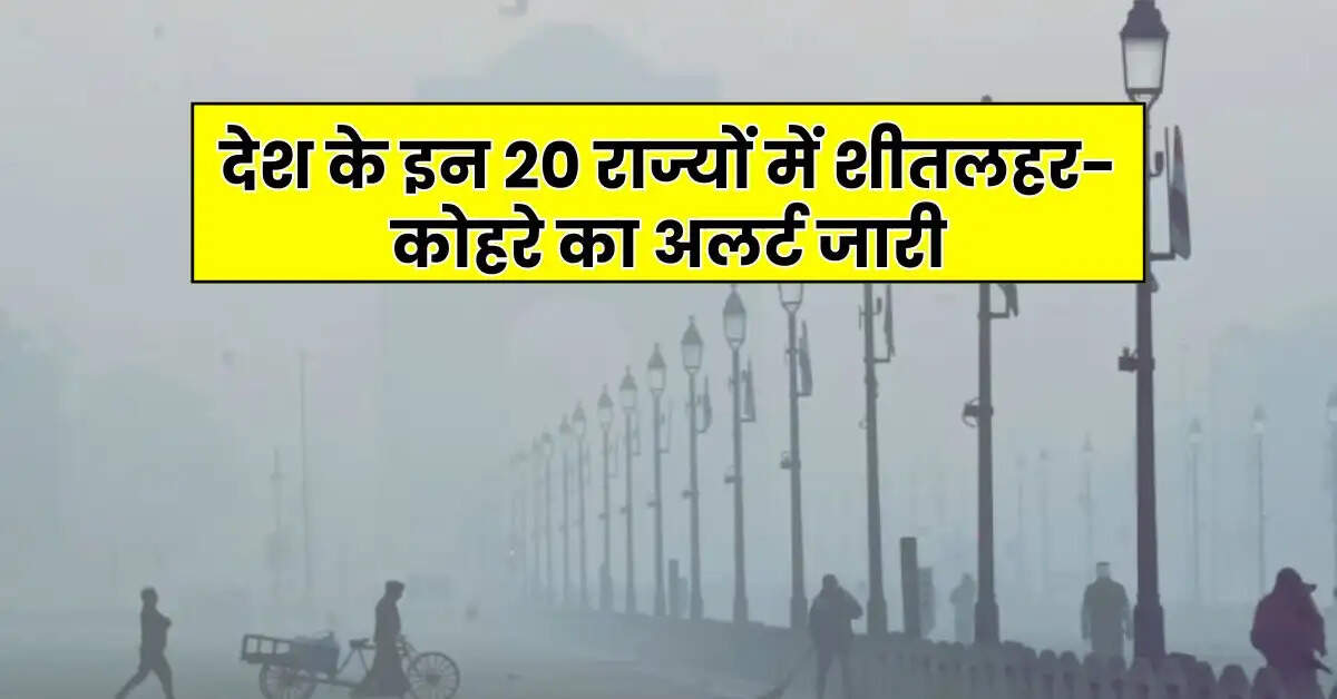 Weather Update - देश के इन 20 राज्यों में शीतलहर-कोहरे का अलर्ट जारी, जानें आपके शहर में कैसा रहेगा मौसम का हाल