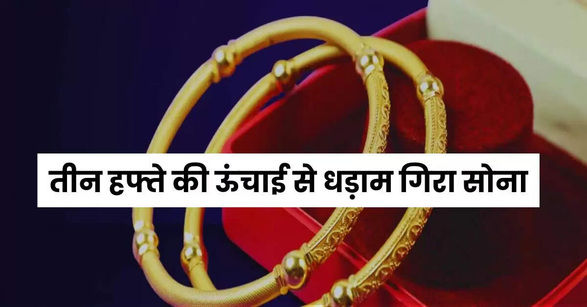 Gold Rates Today: तीन हफ्ते की ऊंचाई से धड़ाम गिरा सोना, चेक करें अपने शहर के नए रेट